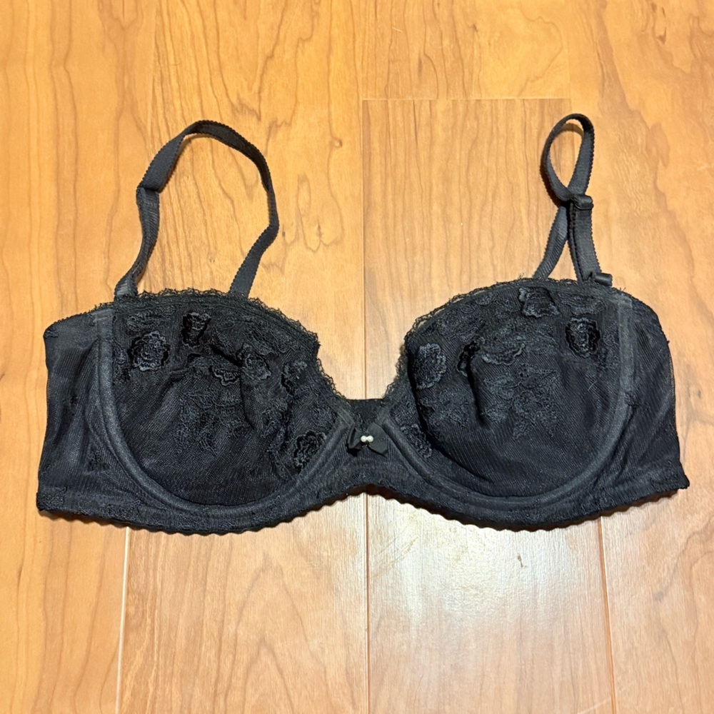 WACOAL Black Lace Underwire T Shirt Bra size 36B